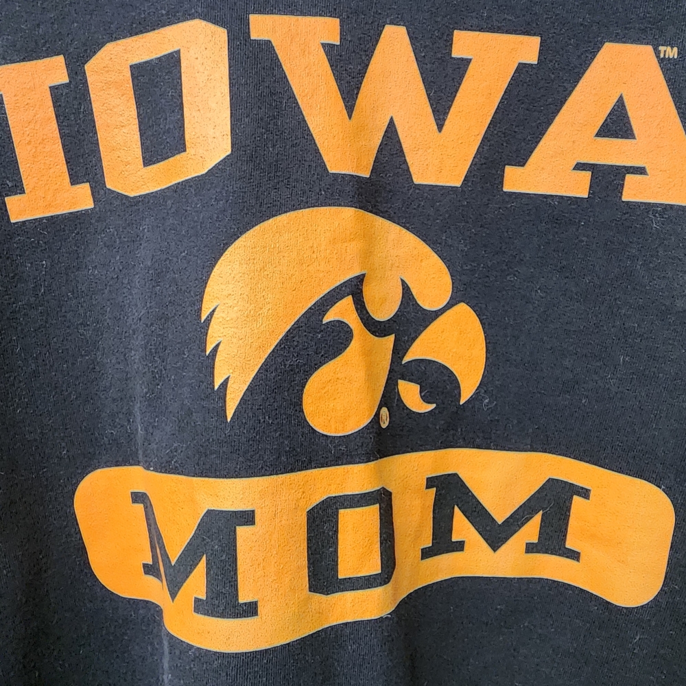 Port and Company Black and Gold Iowa Mom Crewneck And 2 T-Shirts- See Below